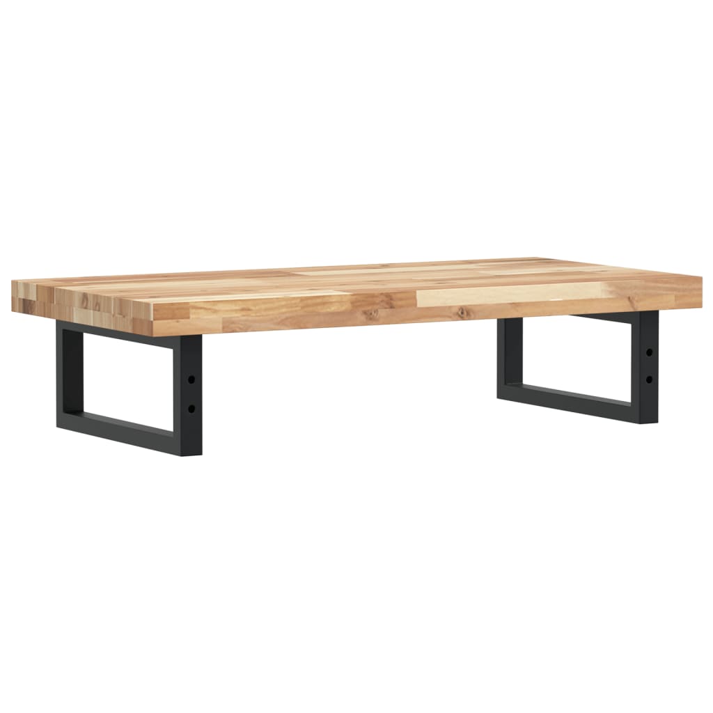 Étagère De Vasque Murale Acier Et Bois Massif D'acacia Marron Et Noir