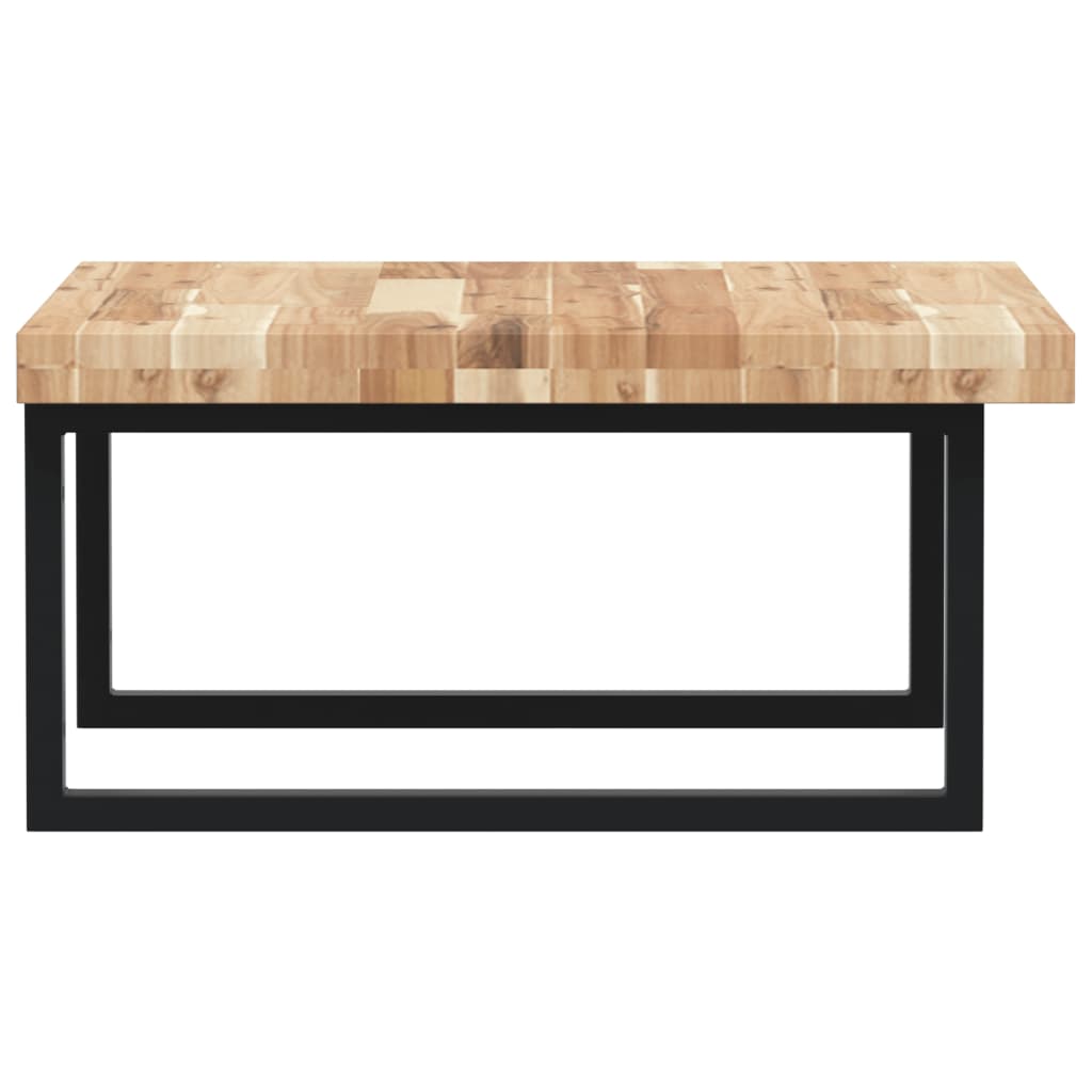 Étagère De Vasque Murale Acier Et Bois Massif D'acacia Marron Et Noir