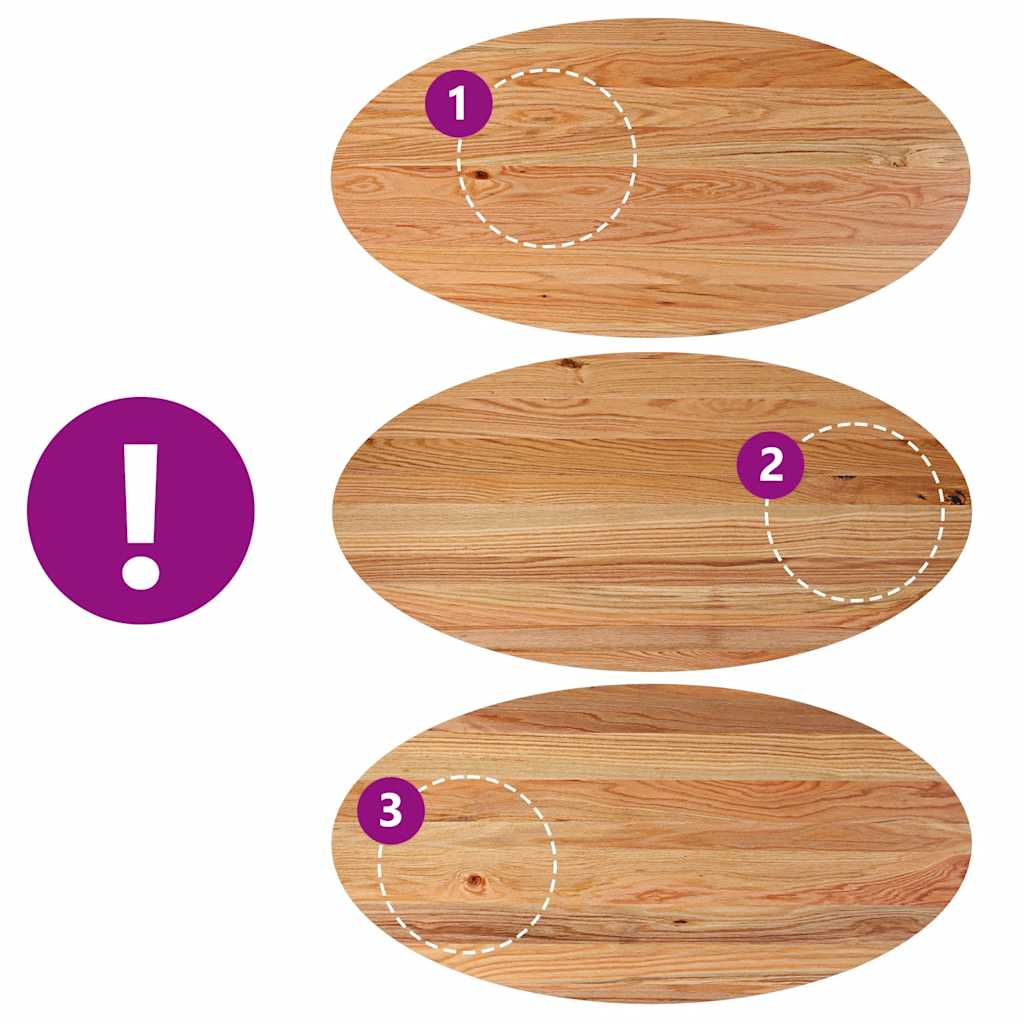 Table À Manger Marron Clair Bois De Chêne Massif Ovale