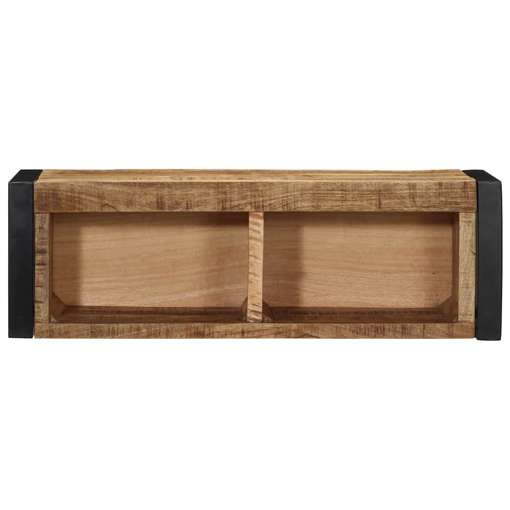 Meuble Tv 80X30X25 Cm Bois Massif De Manguier Brut