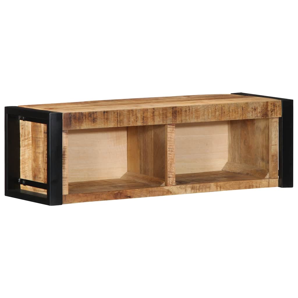 Meuble Tv 80X30X25 Cm Bois Massif De Manguier Brut