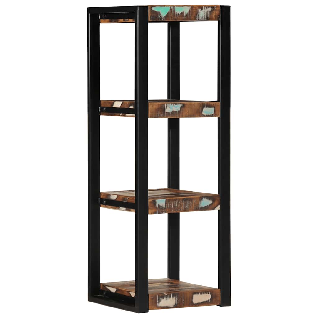 Étagère Murale Multicolore 35X35X100Cm Bois Massif Récupération