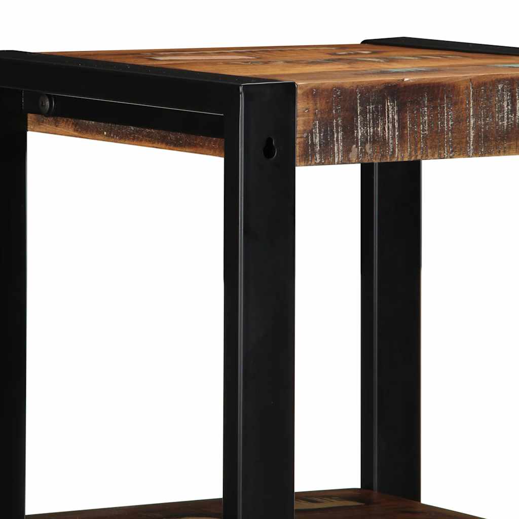 Étagère Murale Multicolore 35X35X100Cm Bois Massif Récupération