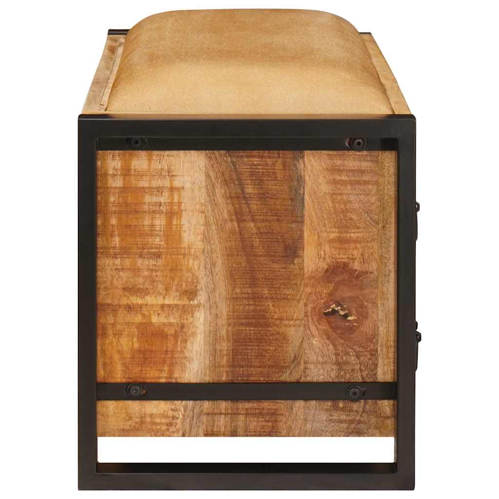 Banc De Rangement Avec Tiroir Marron Bois De Manguier Massif