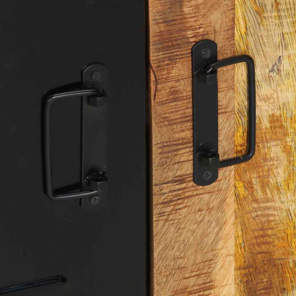 Cabinet De Salle De Bain Marron Bois De Manguier Massif