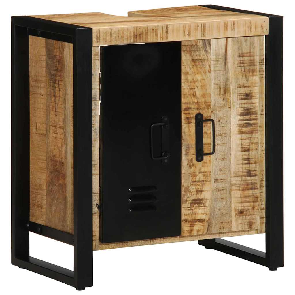 Cabinet De Salle De Bain Marron Bois De Manguier Massif