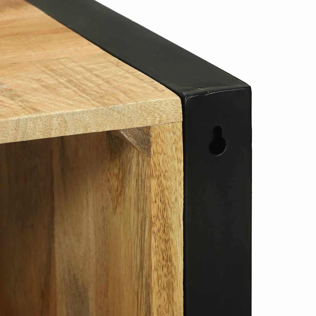 Cabinet De Salle De Bain Marron Bois De Manguier Massif