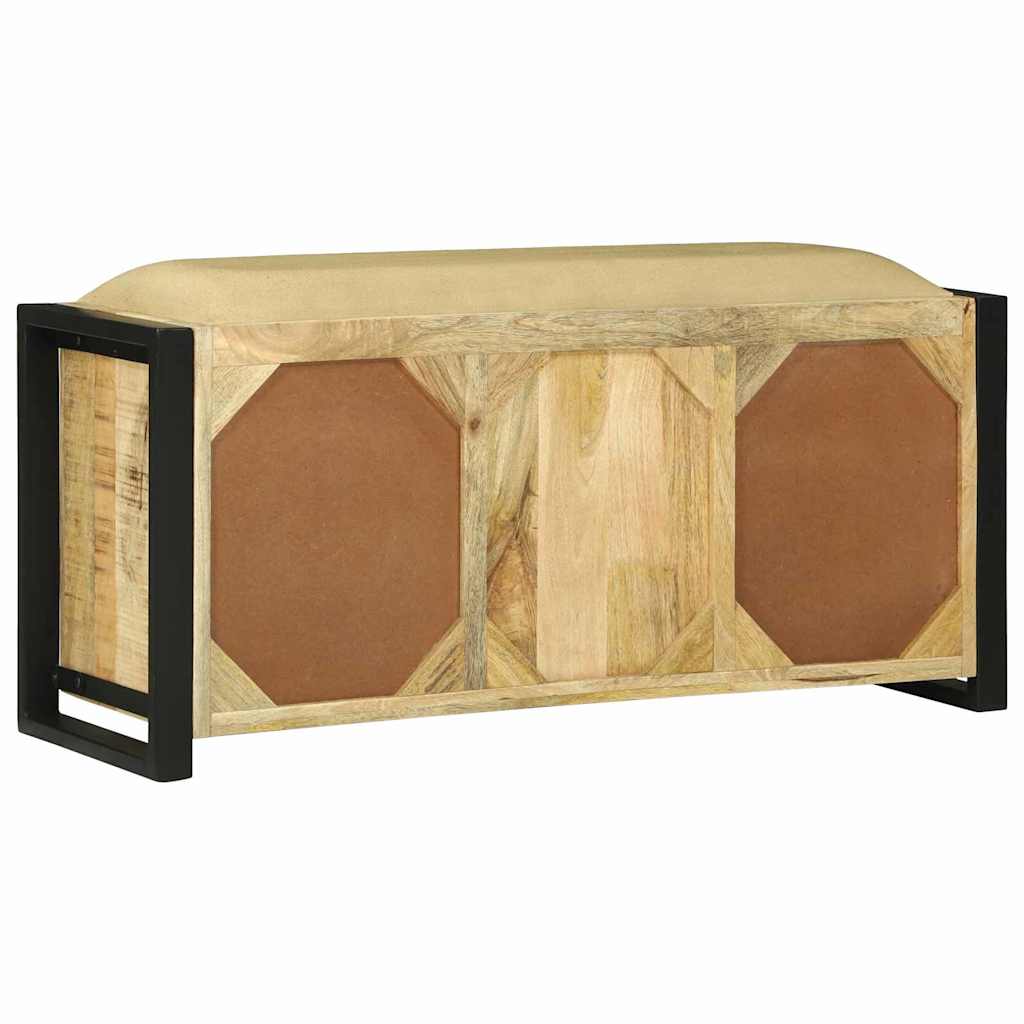 Banc De Rangement Marron Bois De Manguier Massif