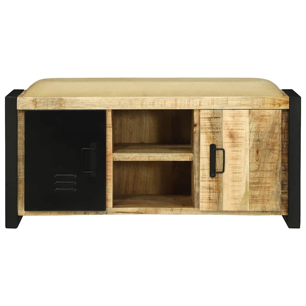 Banc De Rangement Marron Bois De Manguier Massif