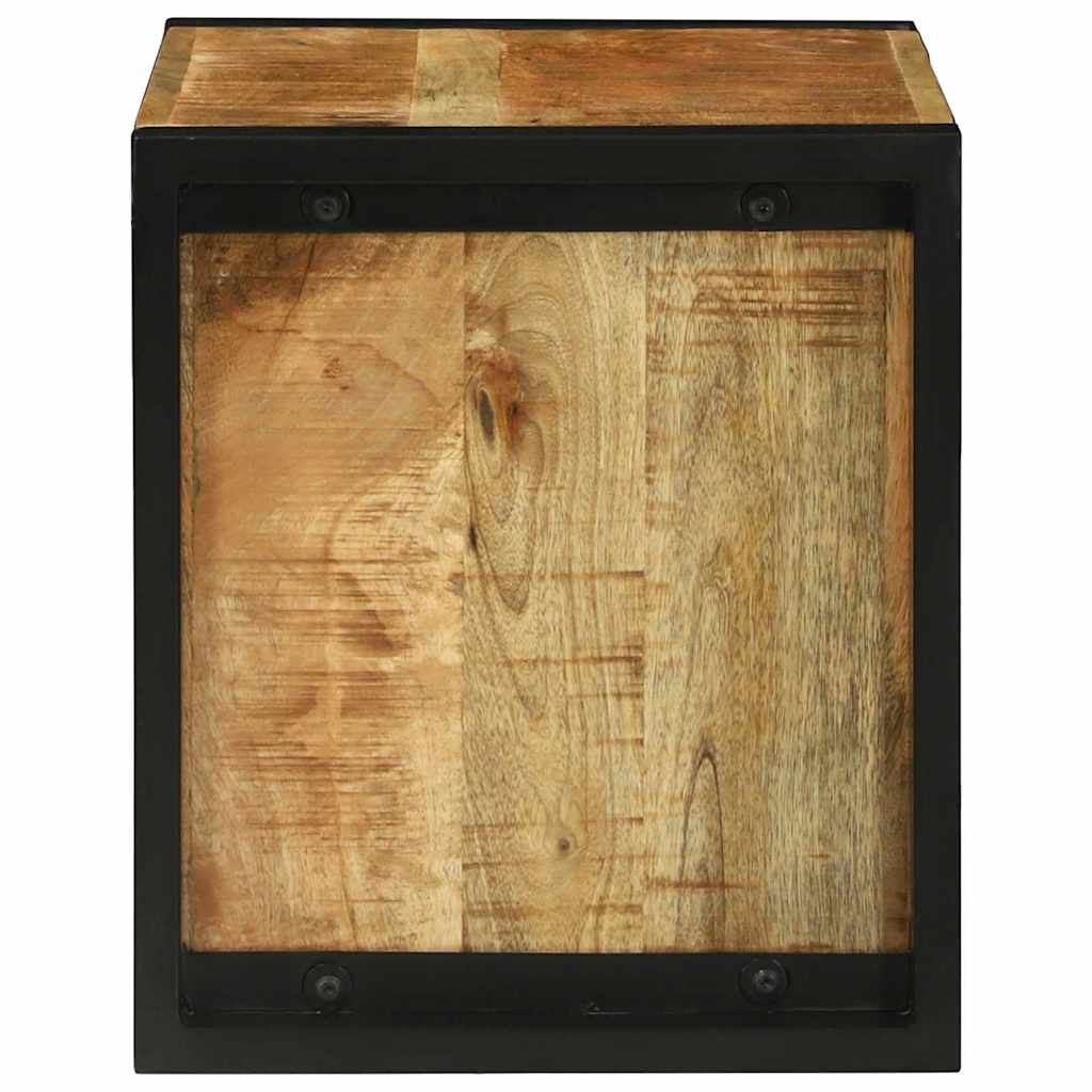 Cube Mural Marron 55 X 35 X 40 Cm Bois De Manguier Massif
