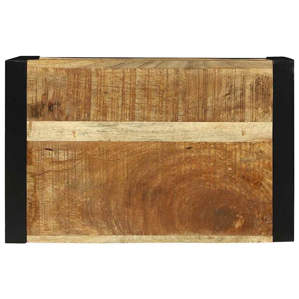 Cube Mural Marron 55 X 35 X 40 Cm Bois De Manguier Massif