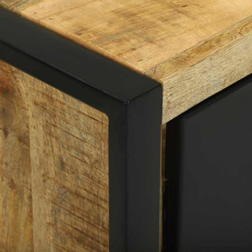 Cabinet Pour Lavabo Avec Porte Marron Bois De Manguier Massif