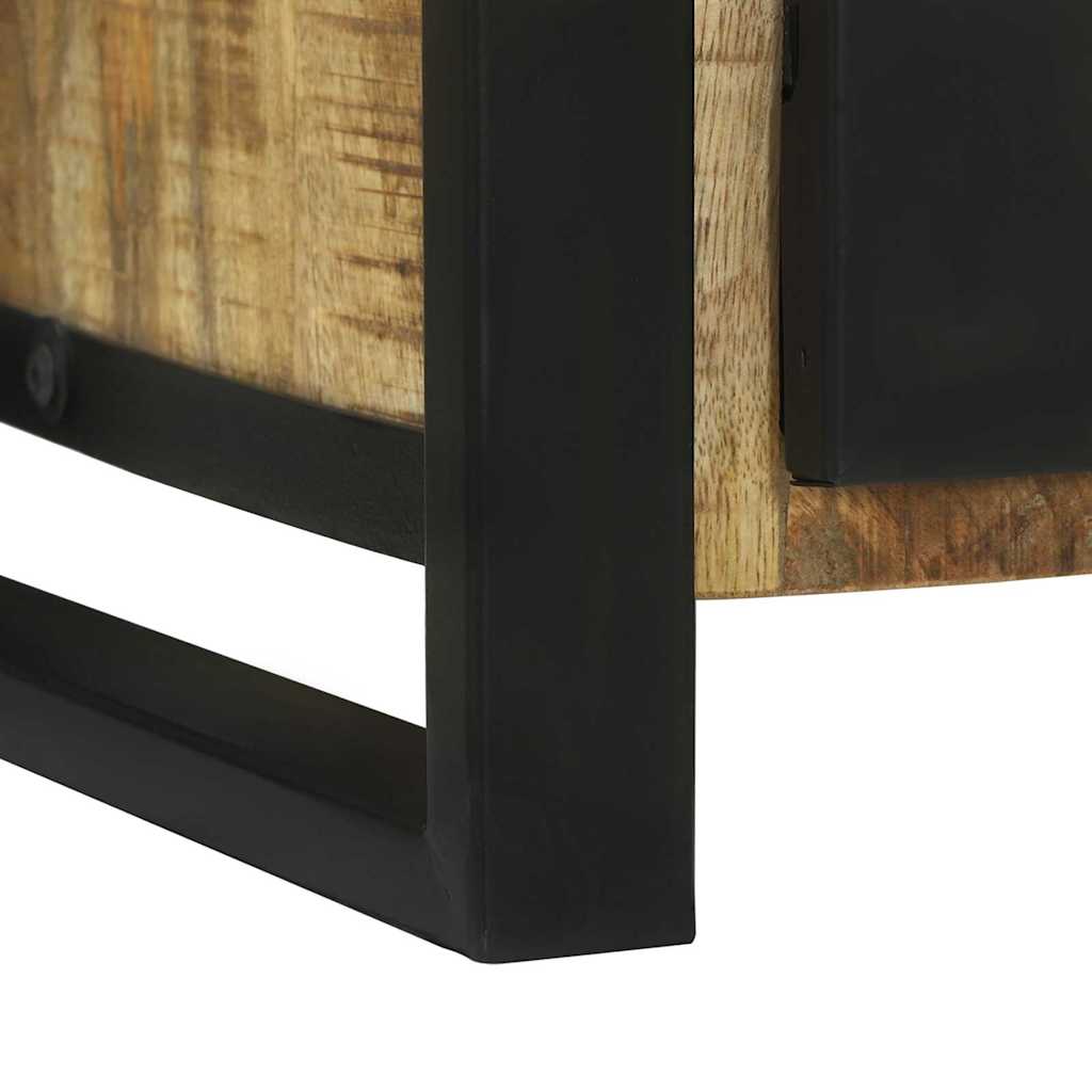 Cabinet Pour Lavabo Avec Porte Marron Bois De Manguier Massif