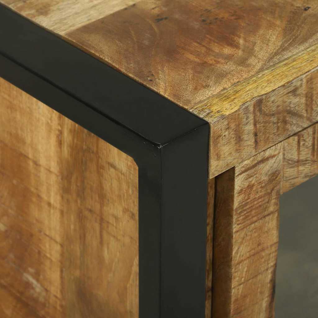 Cabinet De Salle De Bain Marron Bois De Manguier Massif