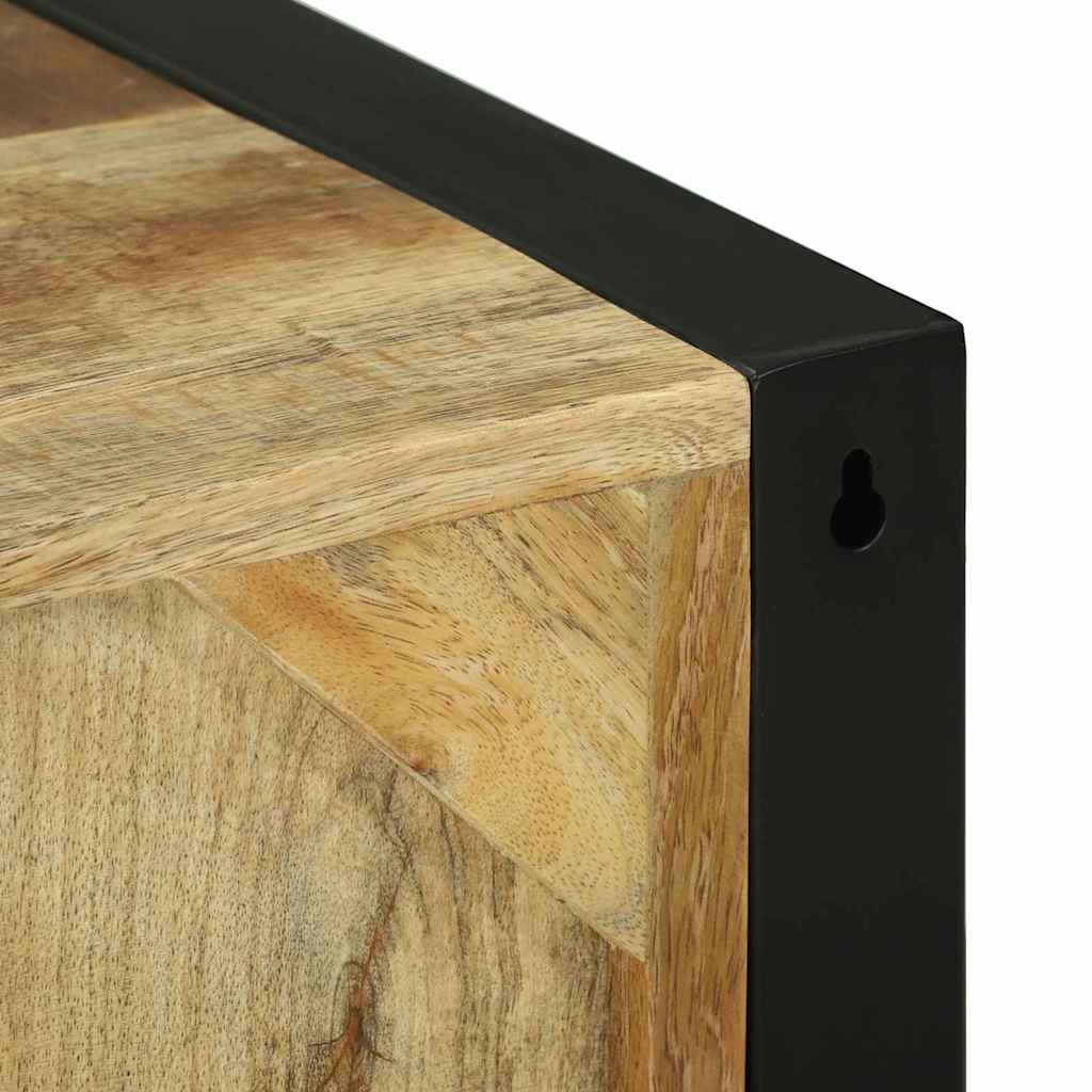 Cabinet De Salle De Bain Marron Bois De Manguier Massif