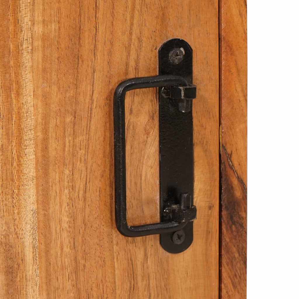 Table De Chevet 2 Pcs Marron Bois Massif D'acacia