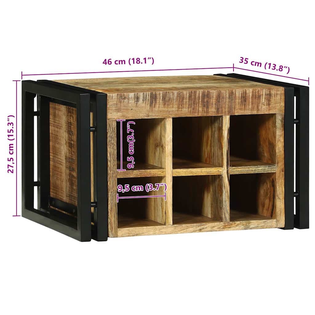 Étagère À Vin Bois De Manguier Massif