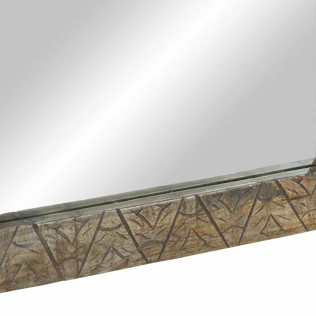 Miroir De Salle De Bain 50X2,5X70 Cm Bois De Manguier Massif