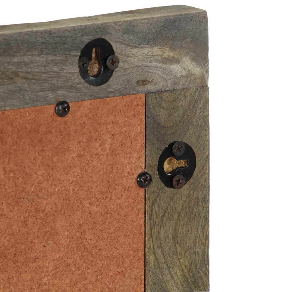 Miroir De Salle De Bain 50X2,5X70 Cm Bois De Manguier Massif