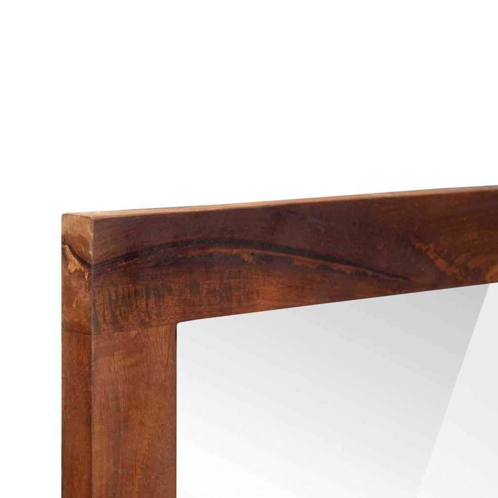 Miroir Avec Miroir Marron Et Argenté 50 X 70 Cm