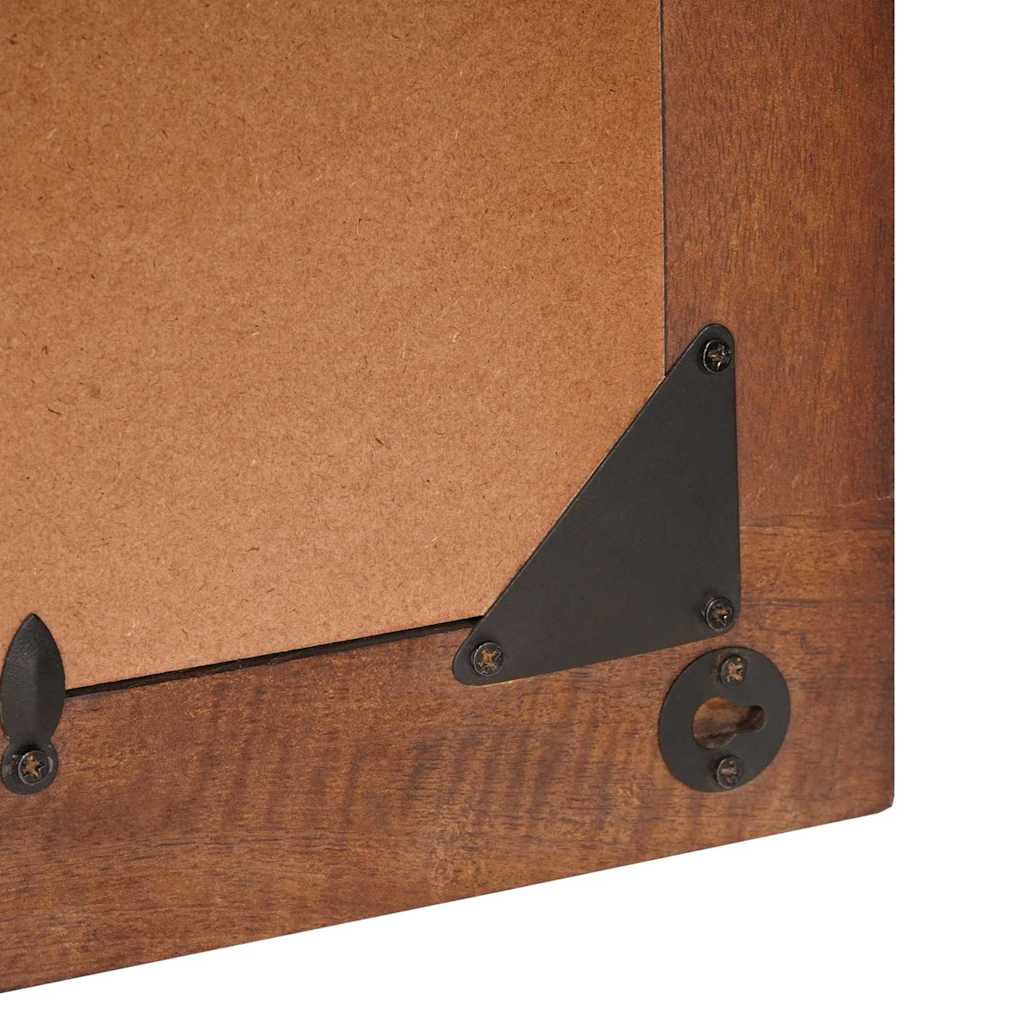 Miroir Avec Miroir Marron Et Argenté 50 X 70 Cm