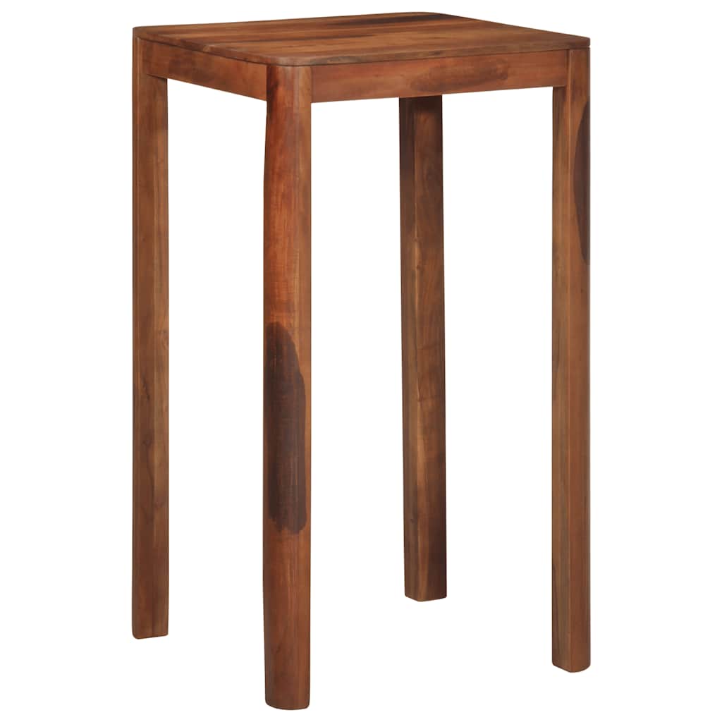 Table De Bar Bois Massif D'acacia Et Finition Miel 110X55X106Cm