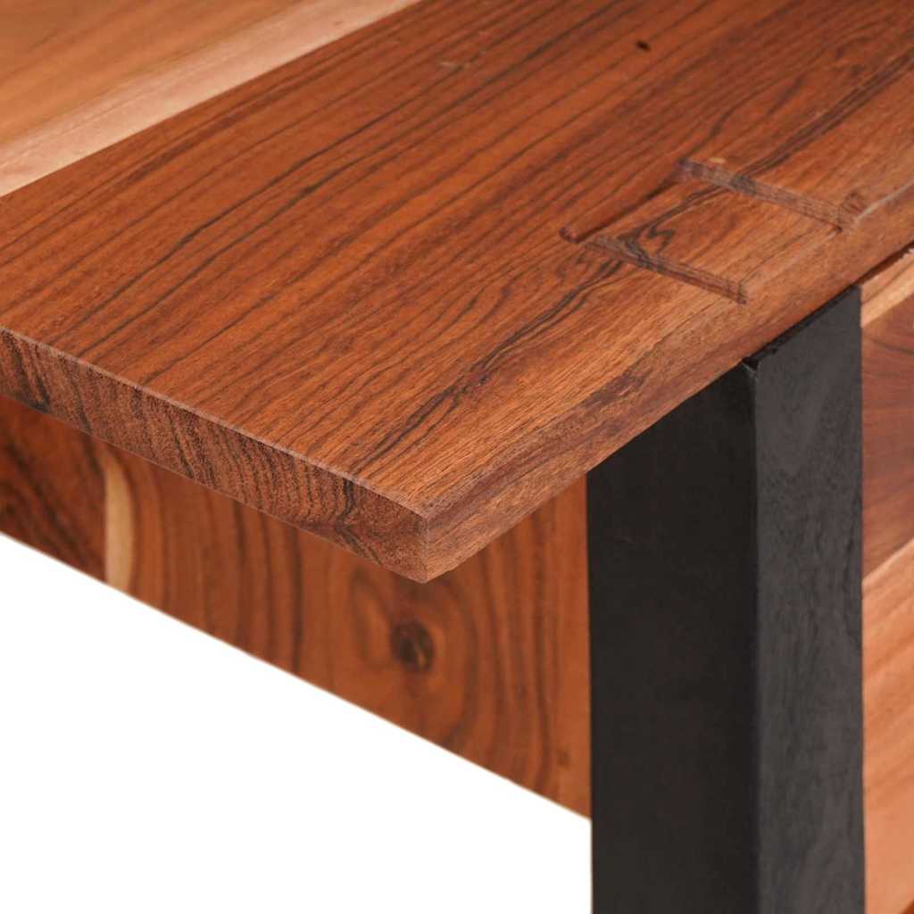 Table Console Marron 110 X 30 X 75 Cm Bois D'acacia Massif Naturel (Non Fini)