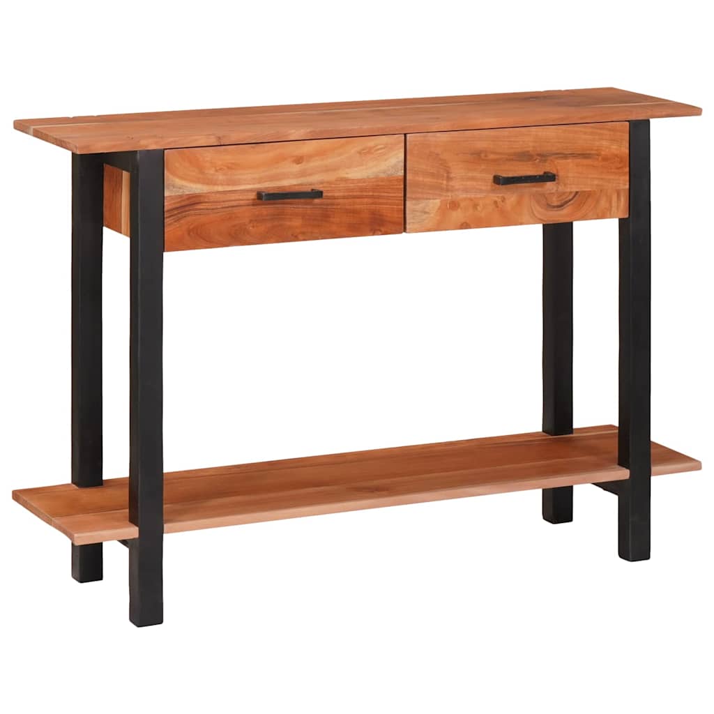 Table Console Marron 110 X 30 X 75 Cm Bois D'acacia Massif Naturel (Non Fini)