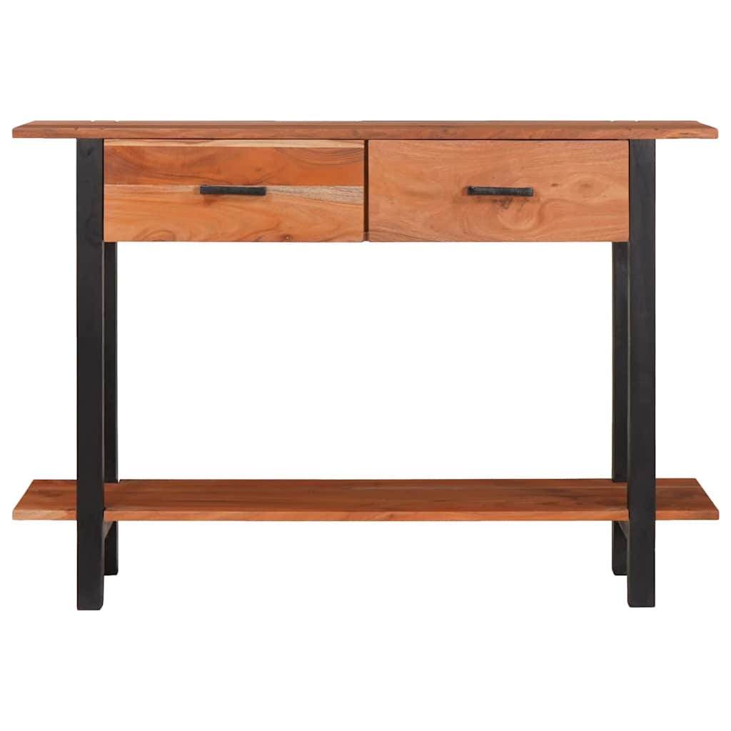 Table Console Marron 110 X 30 X 75 Cm Bois D'acacia Massif Naturel (Non Fini)