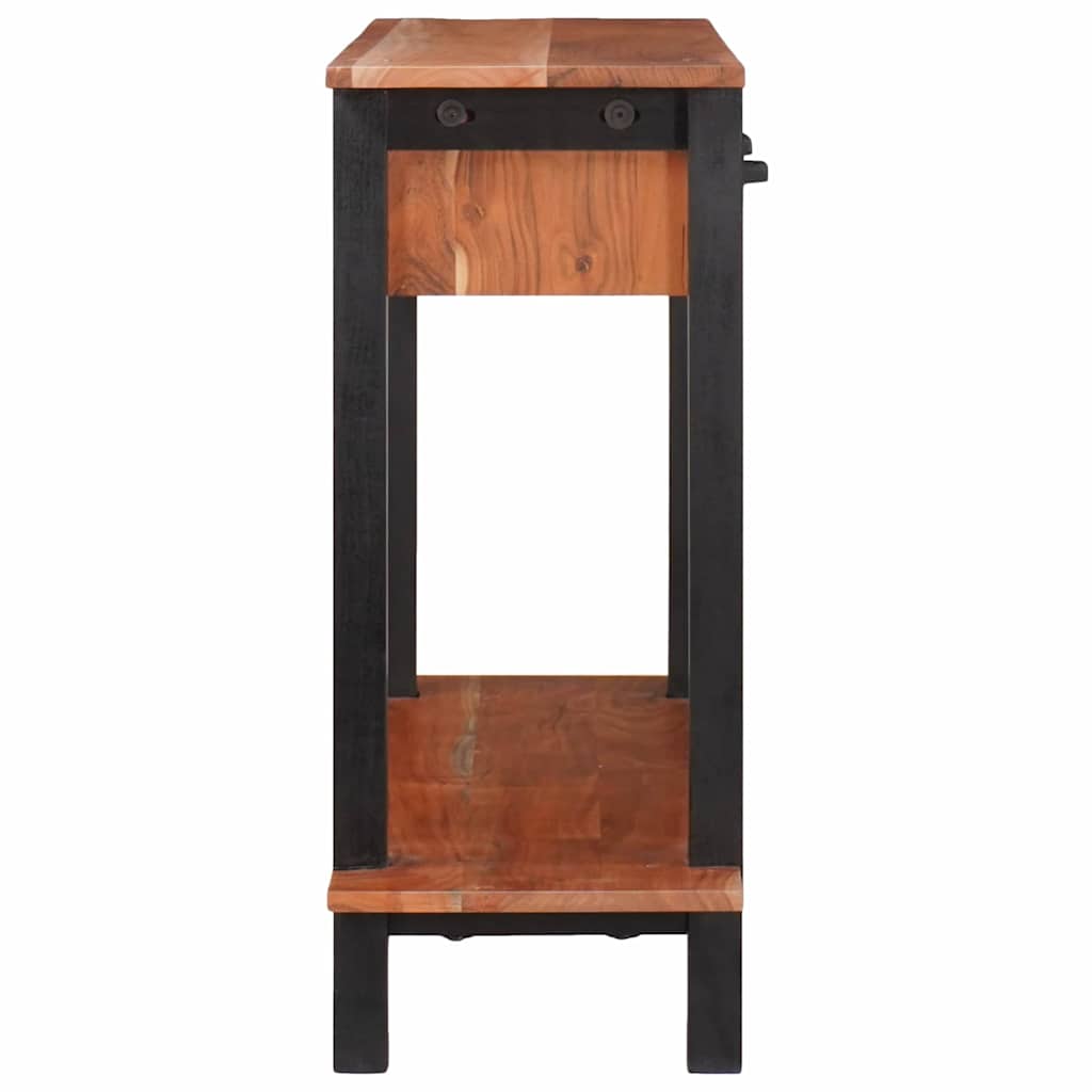 Table Console Marron 110 X 30 X 75 Cm Bois D'acacia Massif Naturel (Non Fini)