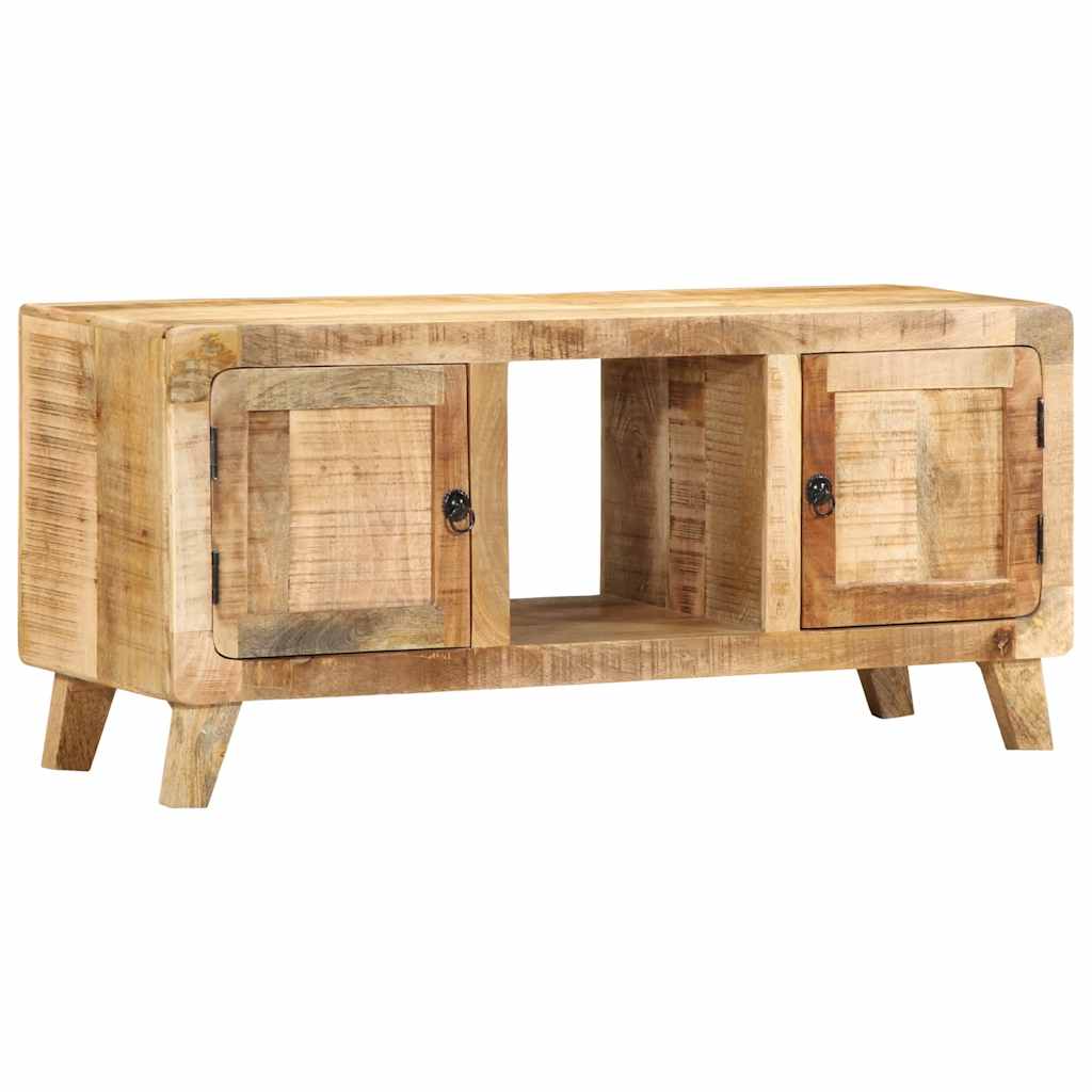 Meuble Tv 105X46X32 Cm Bois Massif De Manguier Brut