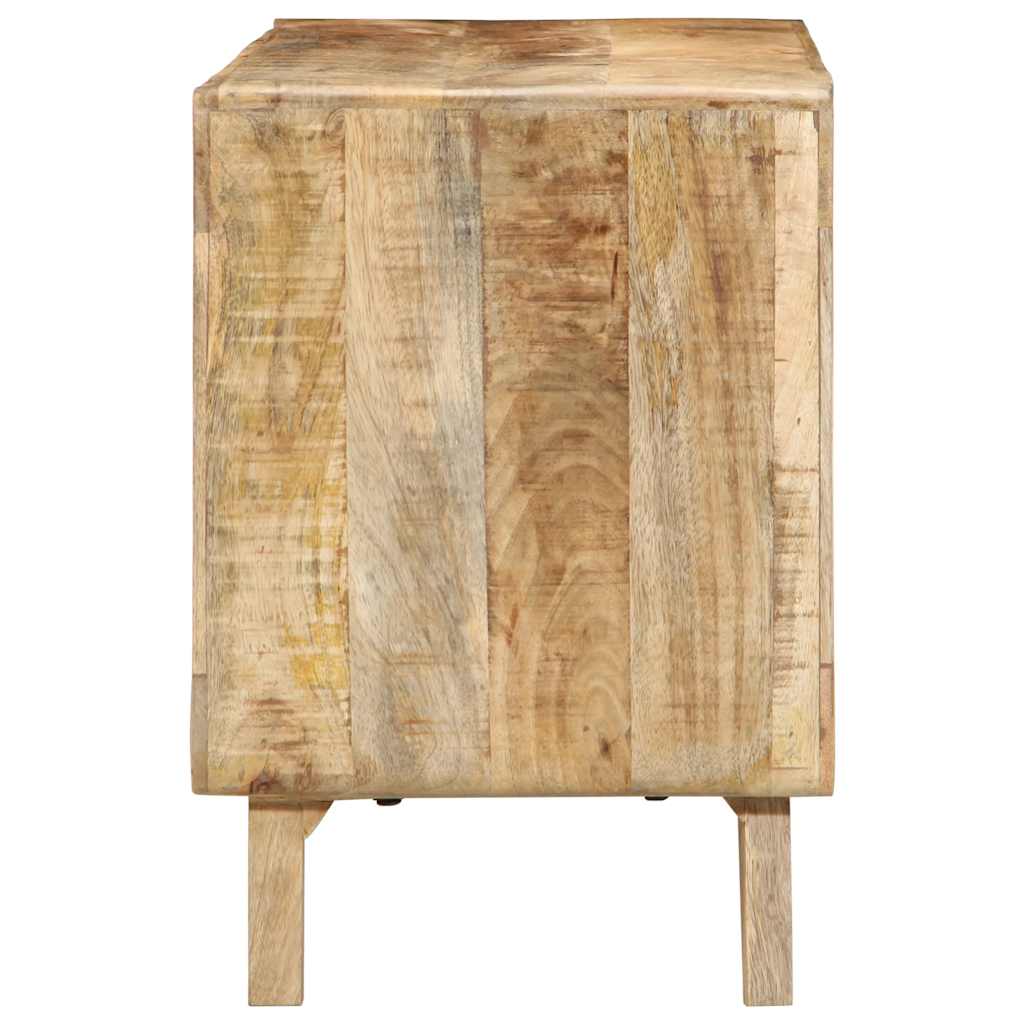 Meuble Tv 105X46X32 Cm Bois Massif De Manguier Brut