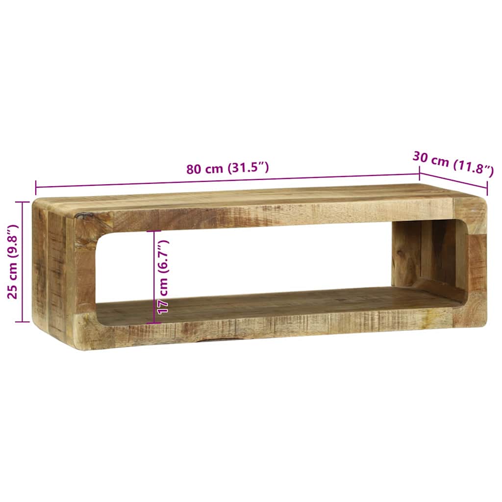 Meuble Tv Avec Étagère Marron Bois De Manguier Massif