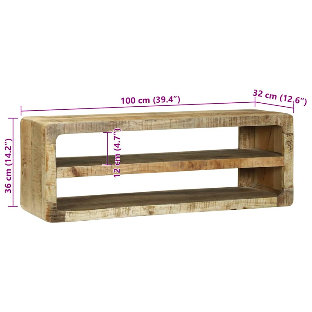 Meuble Tv Marron Bois De Manguier Massif