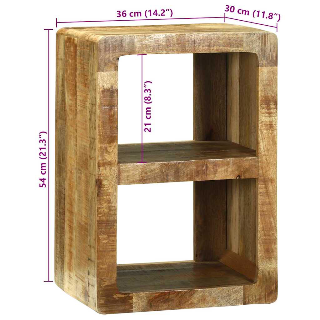 Meuble Tv Marron 36 X 30 X 54 Cm Bois De Manguier Massif