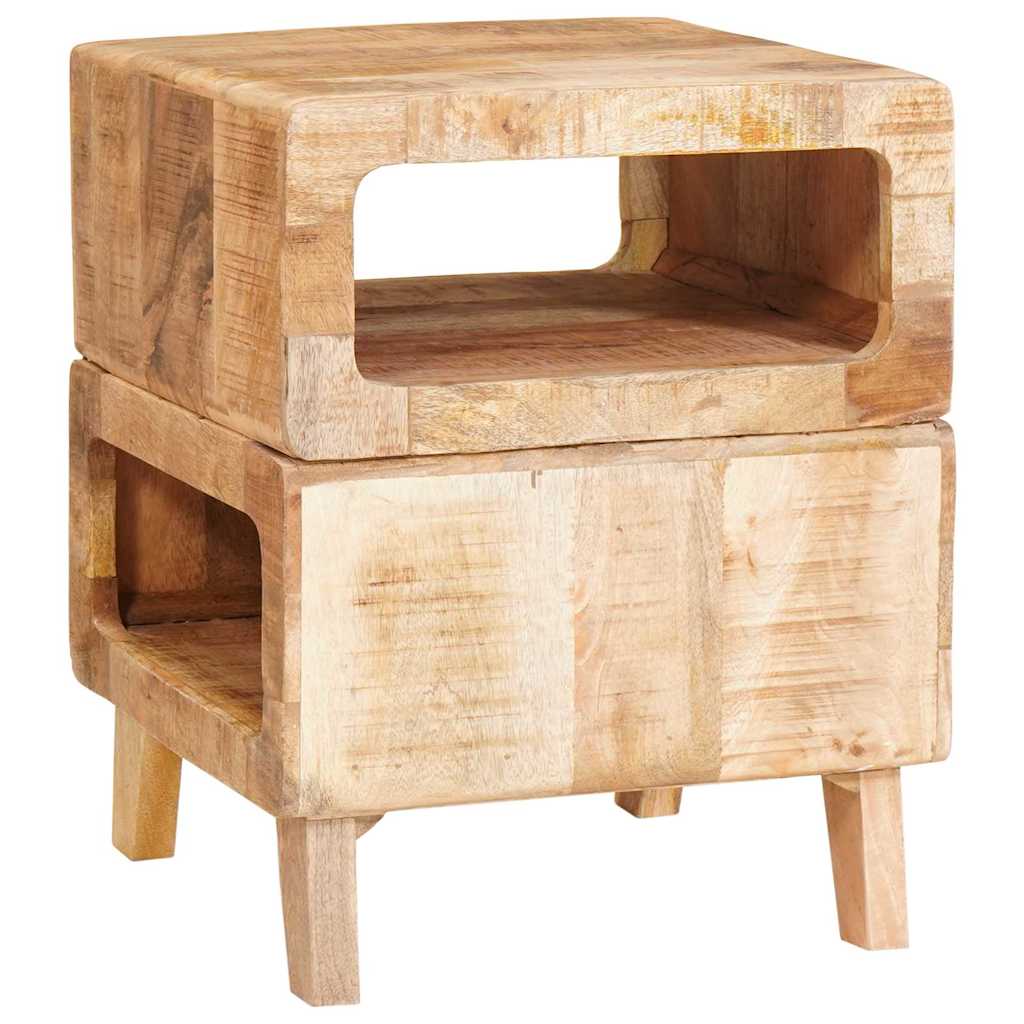 Tables D'appoint Marron 40 X 40 X 49 Cm Bois De Manguier Massif