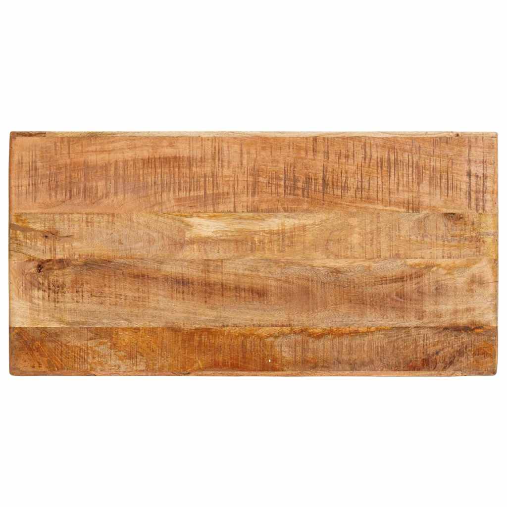 Table De Toilette Avec Étagère Marron Bois De Manguier Massif