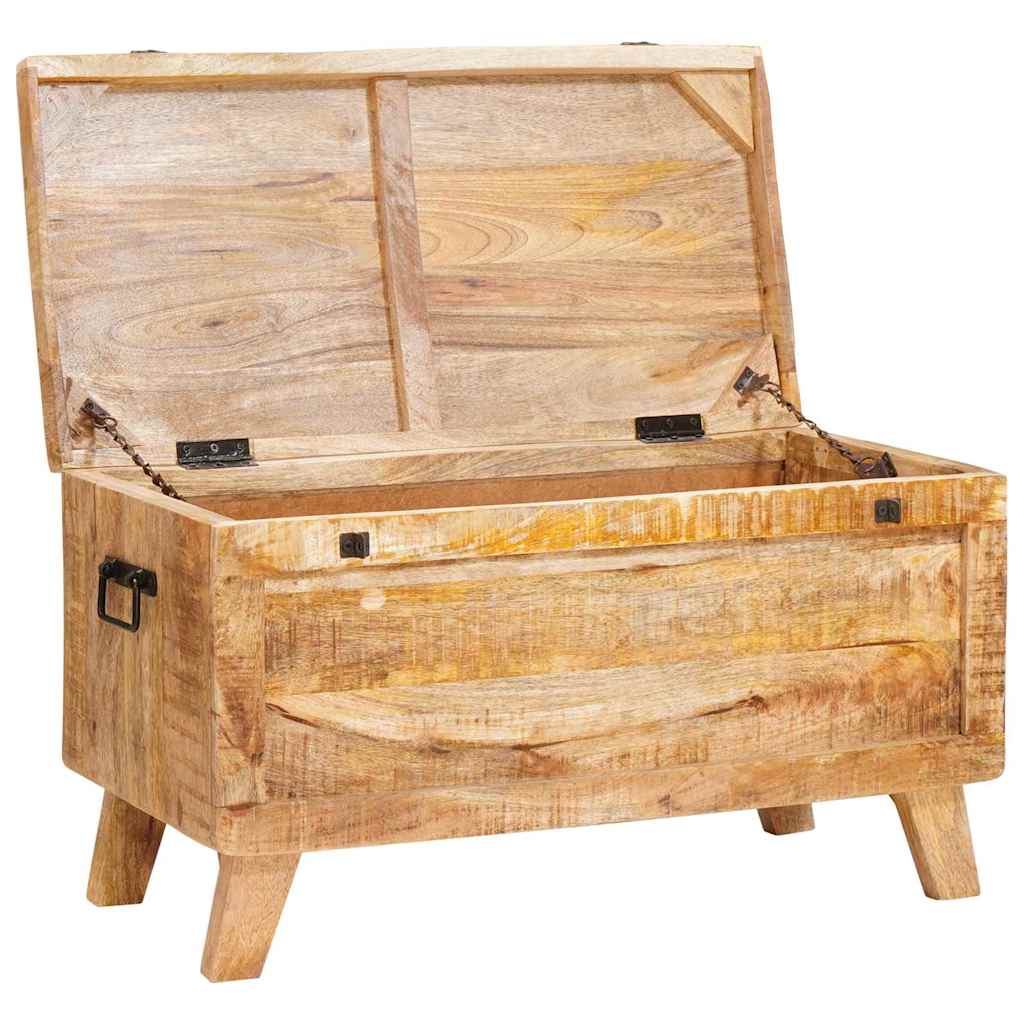 Boîte De Rangement 70 X 35 X 40 Cm Bois De Manguier Massif