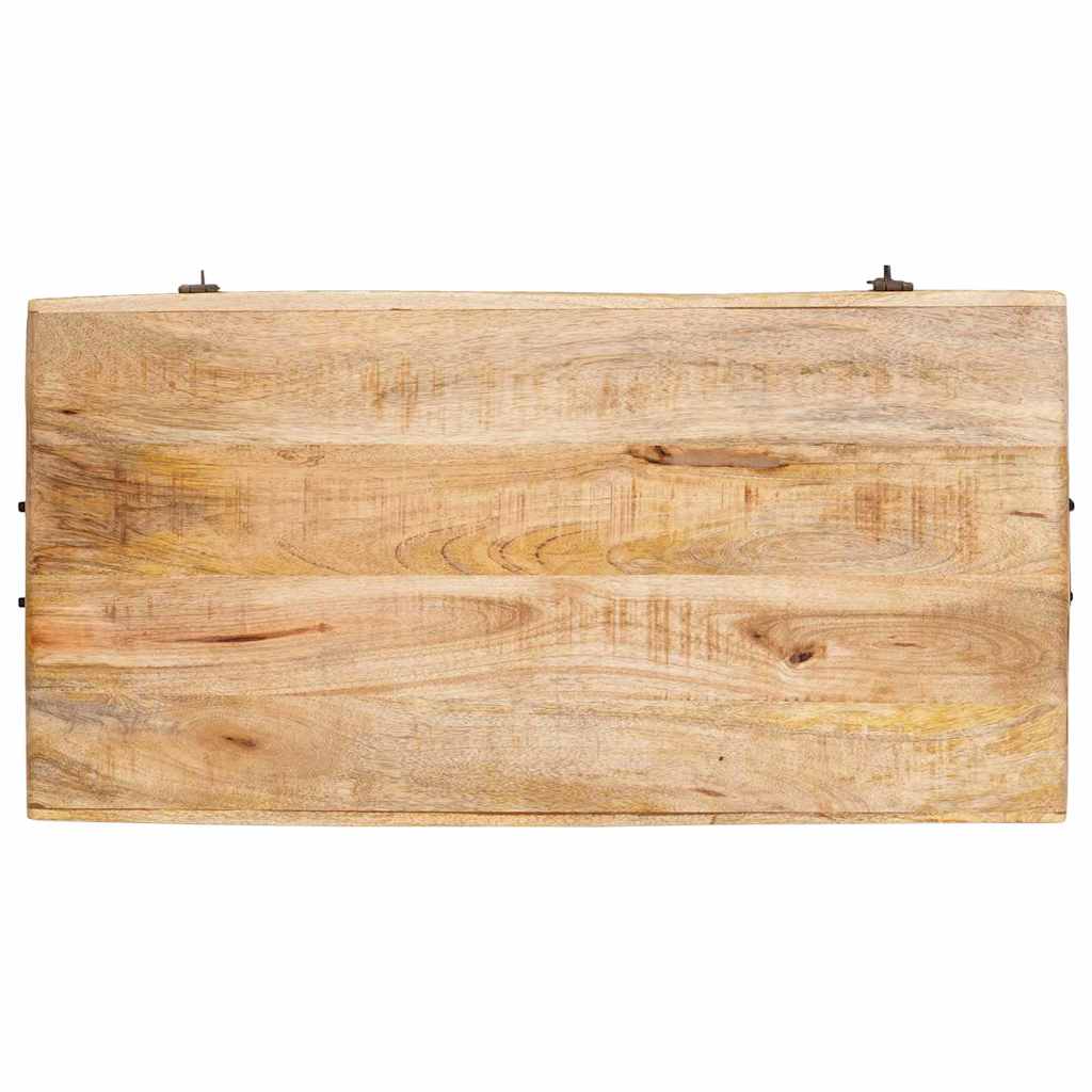 Boîte De Rangement 70 X 35 X 40 Cm Bois De Manguier Massif