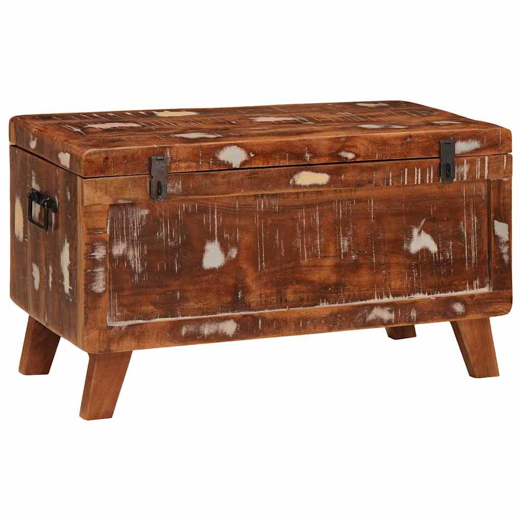 Boîte De Rangement 70 X 35 X 40 Cm Bois De Manguier Massif