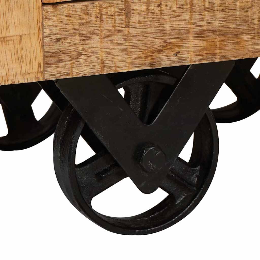 Haut Armoire Marron 40 X 30 X 120,5 Cm Bois De Manguier Massif