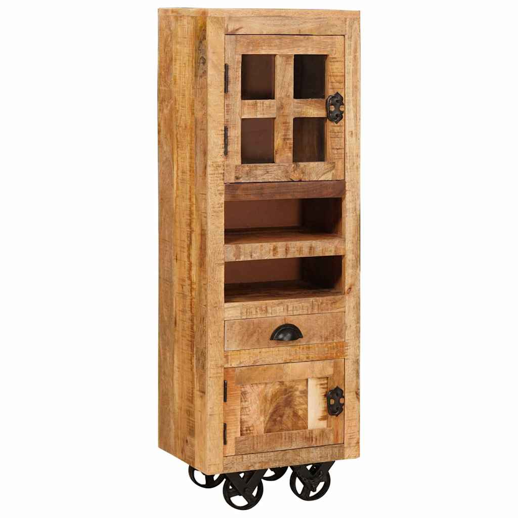 Haut Armoire Marron 40 X 30 X 120,5 Cm Bois De Manguier Massif