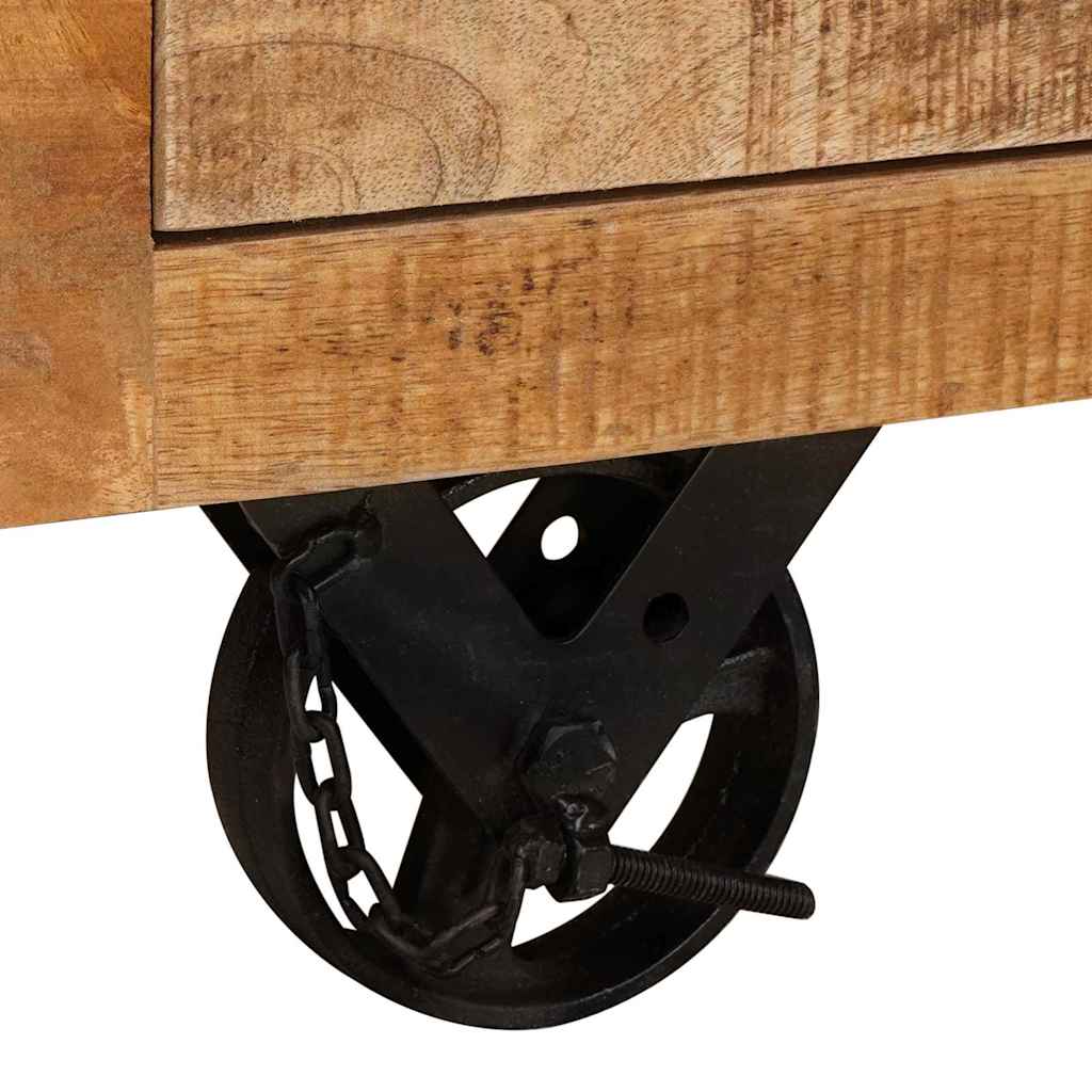 Meuble D'appoint Marron 70 X 38 X 63 Cm Bois De Manguier Massif