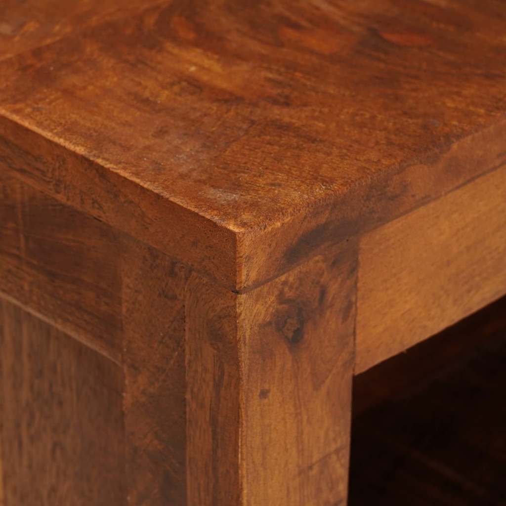 Meuble Tv Marron 110 X 30 X 40 Cm Bois De Manguier Massif