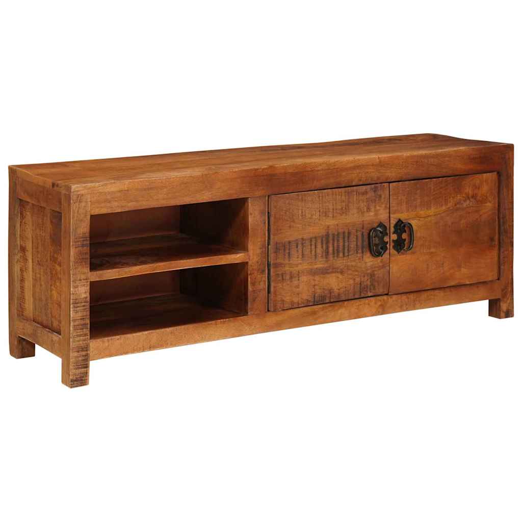 Meuble Tv Marron 110 X 30 X 40 Cm Bois De Manguier Massif