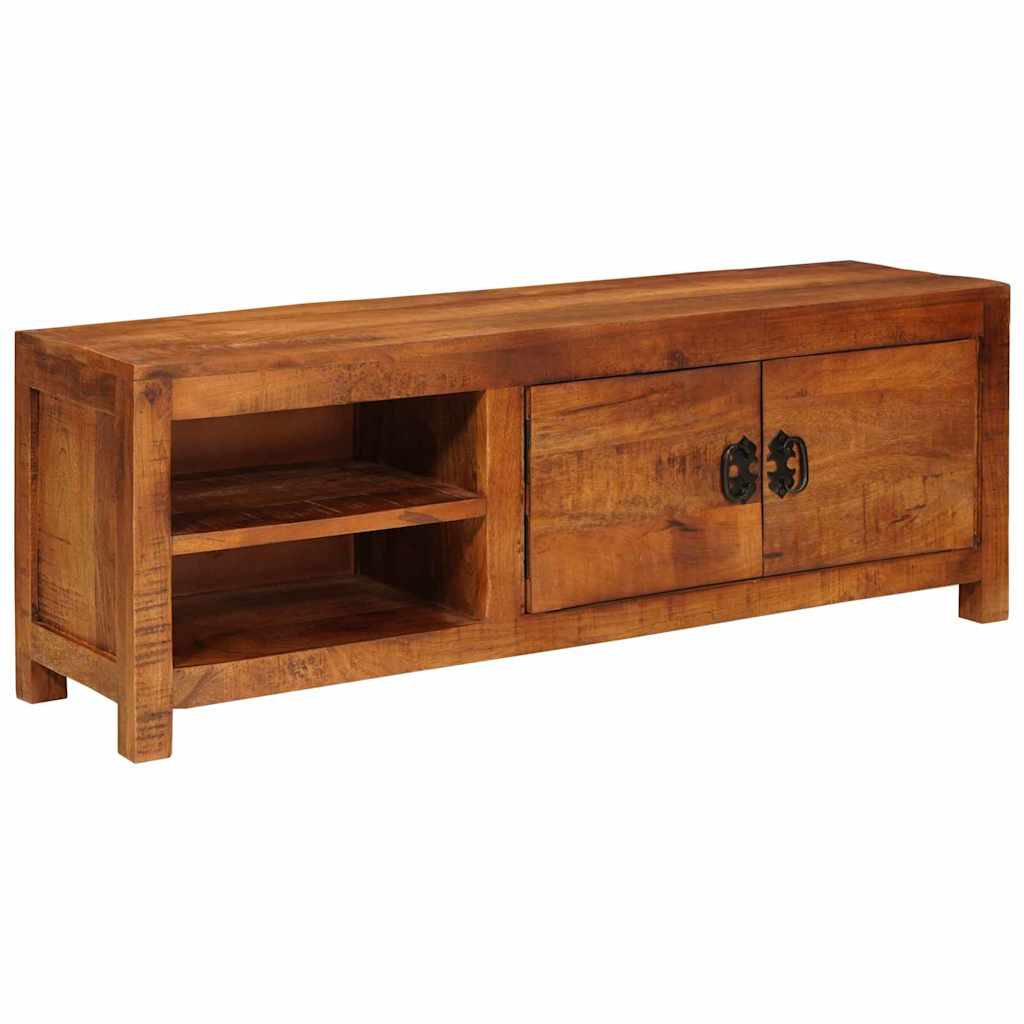 Meuble Tv Marron 110 X 30 X 40 Cm Bois De Manguier Massif