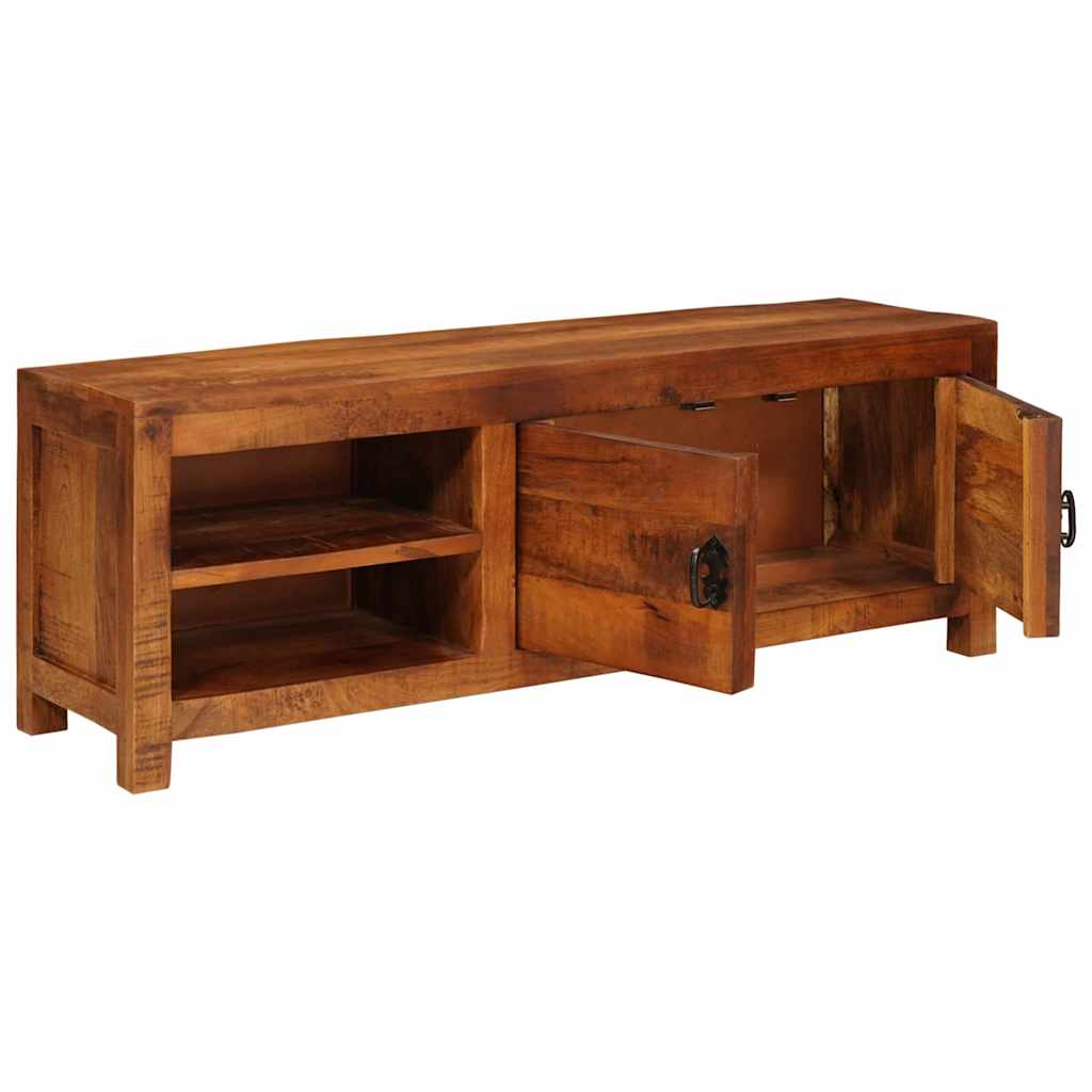 Meuble Tv Marron 110 X 30 X 40 Cm Bois De Manguier Massif