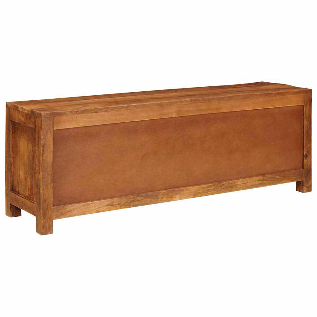 Meuble Tv Marron 110 X 30 X 40 Cm Bois De Manguier Massif