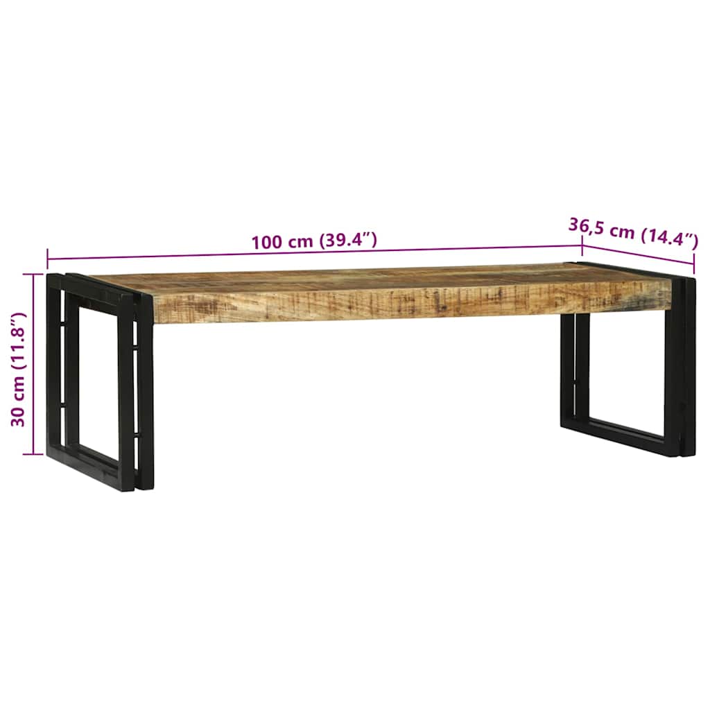 Table Basse 2 Pcs Marron Bois De Manguier Massif