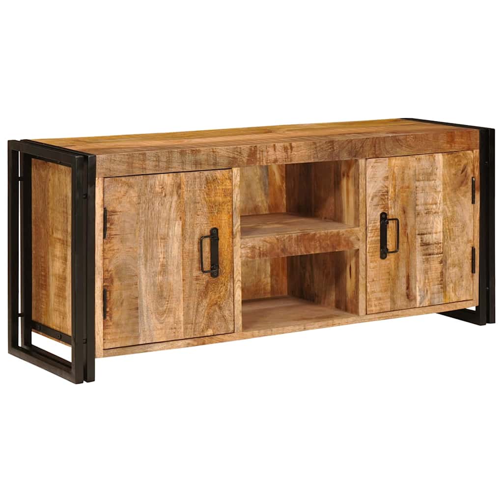 Meuble Tv Marron 120 X 30 X 50 Cm Bois De Manguier Brut Massif